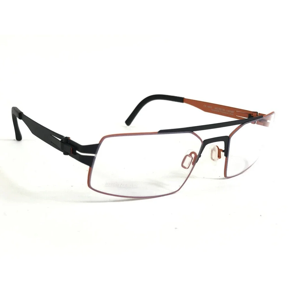 OVVO Optics Eyeglasses Frames 6019 c50/189 Black Orange Rectangle 54-20-135